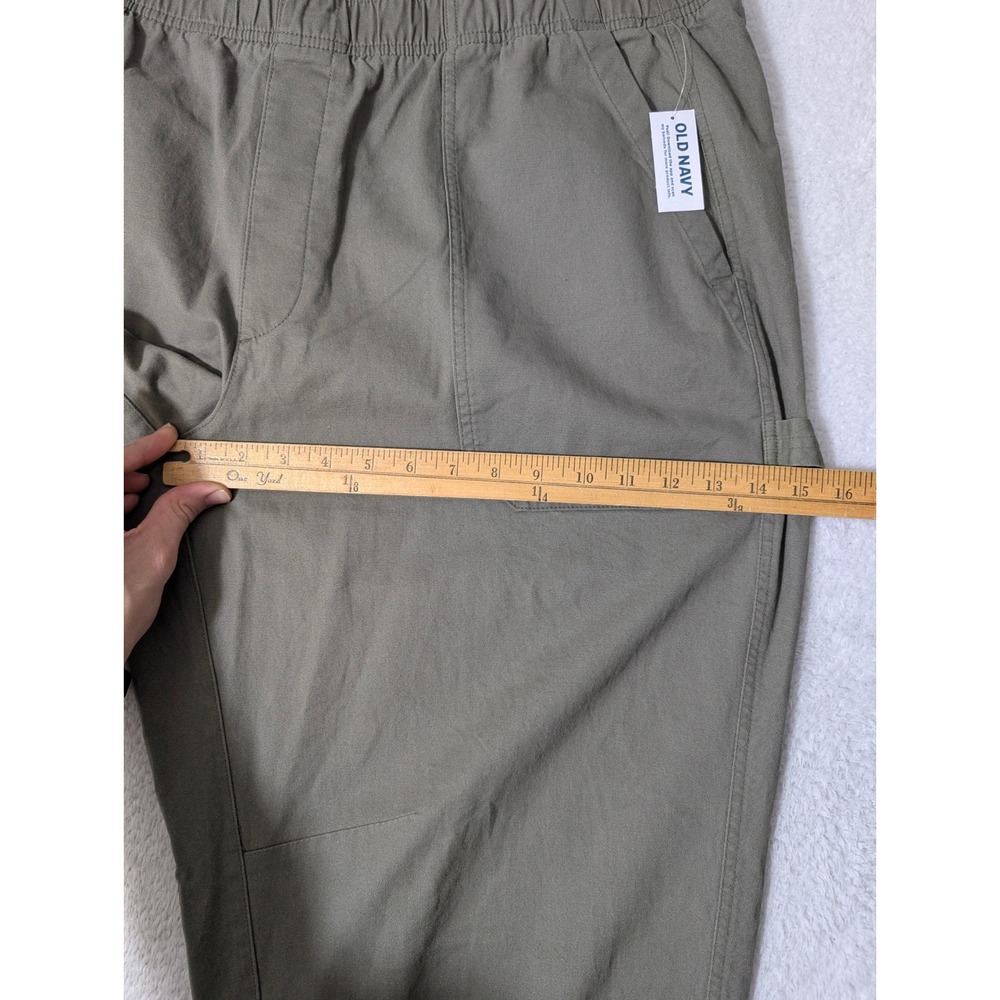 NEW! Old Navy Pulla Utility Pants Women 2X Green Stretch High Rise Inseam 27.5 - Picture 9 of 10